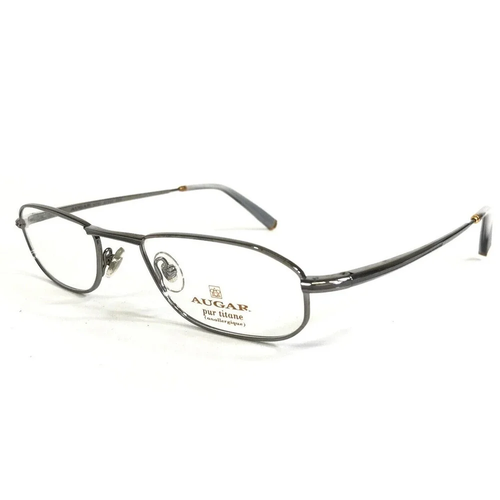 Augar Eyeglasses Frames HT161 GRIS Red Silver 22KT GP Gold Plated 52-20-135